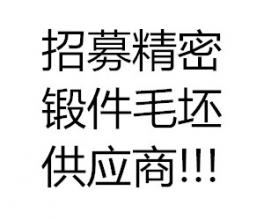 招募精密鍛件毛坯供應(yīng)商